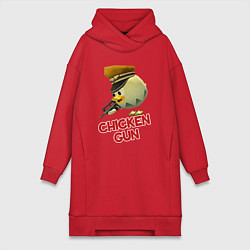 Женская толстовка-платье Chicken Gun logo