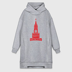 Женское худи-платье Kremlin Moscow, цвет: меланж