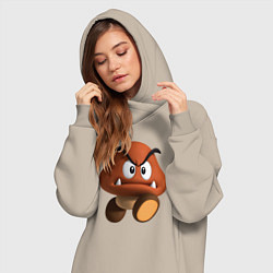 Женское худи-платье Гумба, цвет: миндальный — фото 2