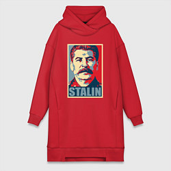 Женское худи-платье Stalin USSR, цвет: красный