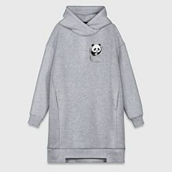 Женская толстовка-платье Панда в кармане