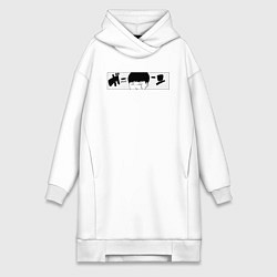 Женское худи-платье Mash panic, цвет: белый
