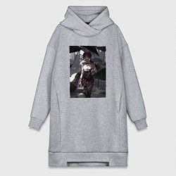 Женская толстовка-платье Кафка под дождём