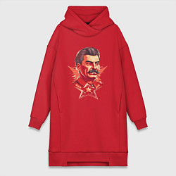 Женская толстовка-платье Граффити Сталин