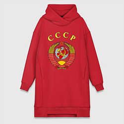 Женское худи-платье CCCР Пролетарии, цвет: красный