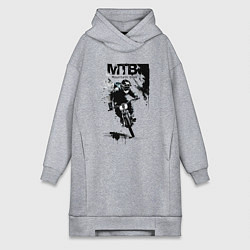 Женская толстовка-платье Mountain bike - extreme