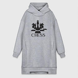 Женская толстовка-платье Chess play
