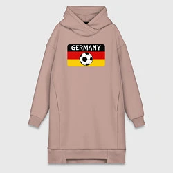 Женское худи-платье Football Germany, цвет: пыльно-розовый