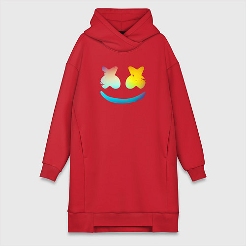 Женская толстовка-платье Маршмеллоу минимал / Красный – фото 1