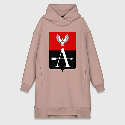 Женская толстовка-платье Алнашский район / Пыльно-розовый – фото 1