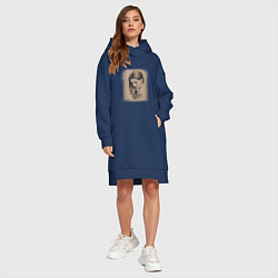 Женское худи-платье Качели на слезах, цвет: тёмно-синий — фото 2