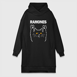 Женская толстовка-платье Ramones rock cat