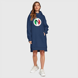 Женское худи-платье Сделан в Италии, цвет: тёмно-синий — фото 2