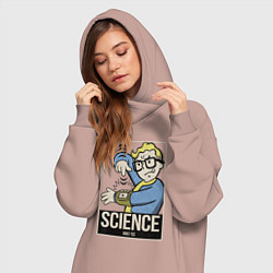 Женское худи-платье Vault science, цвет: пыльно-розовый — фото 2