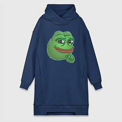 Женская толстовка-платье Лягушонок Пепе не доволен тобой