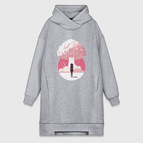 Женская толстовка-платье Барбигеймер / Меланж – фото 1