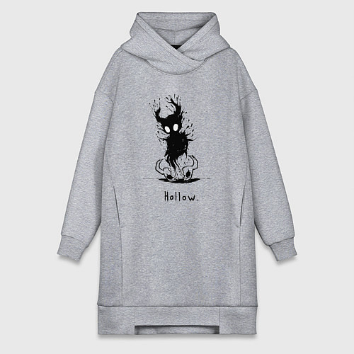 Женская толстовка-платье Hollow knight void / Меланж – фото 1
