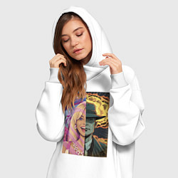 Женское худи-платье Barbie Oppenheimer, цвет: белый — фото 2