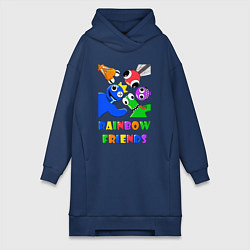 Женская толстовка-платье Rainbow Friends персонажи