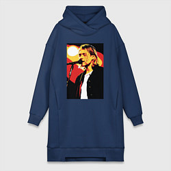 Женская толстовка-платье Курт Кобейн с микрофоном