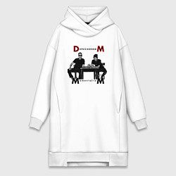 Женское худи-платье Depeche Mode 2023 Memento Mori - Dave & Martin 02, цвет: белый