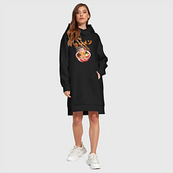 Женское худи-платье Ramen Рамен, цвет: черный — фото 2