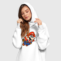 Женское худи-платье Марио летит, цвет: белый — фото 2