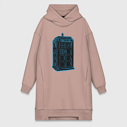 Женская толстовка-платье Black tardis