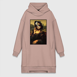 Женское худи-платье Mona Singer, цвет: пыльно-розовый