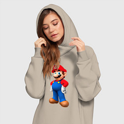 Женское худи-платье Марио стоит, цвет: миндальный — фото 2