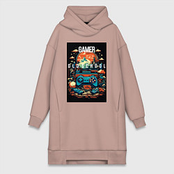 Женская толстовка-платье Геймер old school