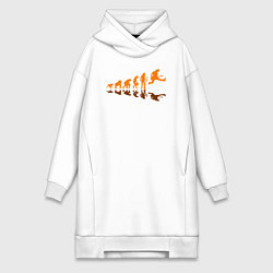 Женская толстовка-платье Рок эволюция