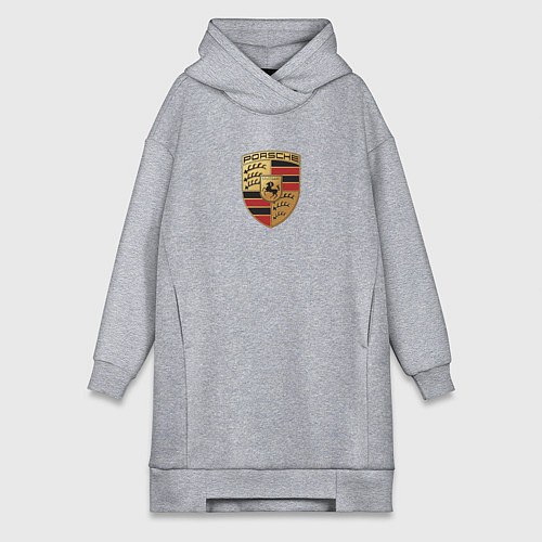 Женская толстовка-платье Porsche sport auto / Меланж – фото 1