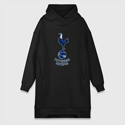 Женское худи-платье Tottenham Hotspur fc sport, цвет: черный