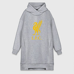 Женское худи-платье Liverpool sport fc, цвет: меланж