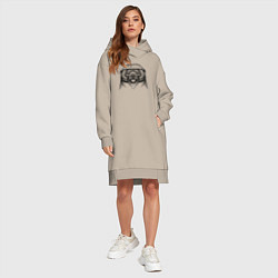 Женское худи-платье Медоед высунул язык, цвет: миндальный — фото 2