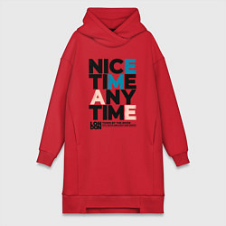 Женская толстовка-платье Nice time