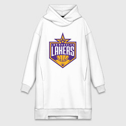 Женское худи-платье Los Angelas Lakers star, цвет: белый