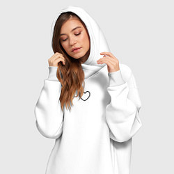 Женское худи-платье Твое сердечко, цвет: белый — фото 2