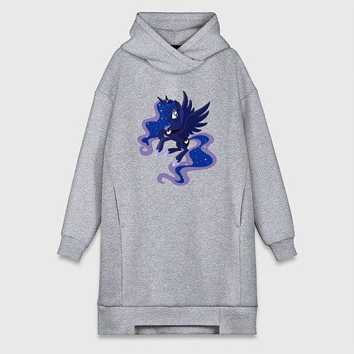 Женская толстовка-платье Принцесса Луна из My Little Pony в кино / Меланж – фото 1