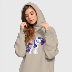 Женское худи-платье Рарити из My Little Pony в кино, цвет: миндальный — фото 2