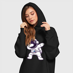 Женское худи-платье Космонавт dab, цвет: черный — фото 2