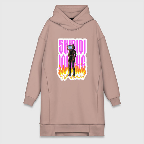 Женская толстовка-платье Милый титан ТВ Мен / Пыльно-розовый – фото 1