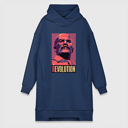 Женская толстовка-платье Lenin revolution