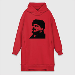 Женская толстовка-платье Ленин в шапке