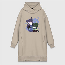 Женская толстовка-платье Джинши и Маомао