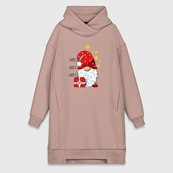 Женская толстовка-платье Милый гном с подарком