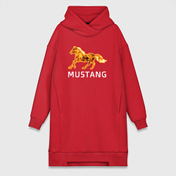 Женское худи-платье Mustang firely art, цвет: красный