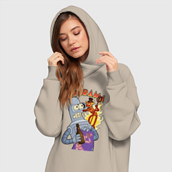 Женское худи-платье Бендер и рободьявол, цвет: миндальный — фото 2