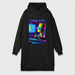 Женская толстовка-платье Cyber Bart is an avid gamer